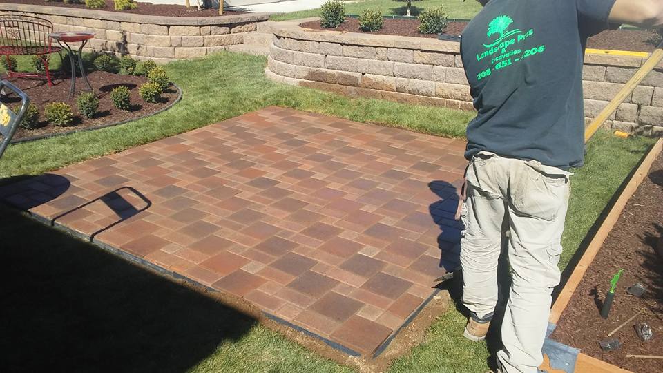 One of the paver patios we installed in Post Falls, Idaho