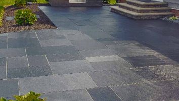 Slate stone paver patio